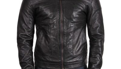 leather biker jackets for men online UK